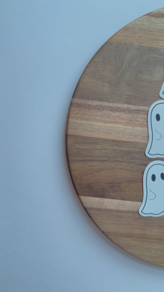 Ghost With Megaphone And Stars Laptop Sticker